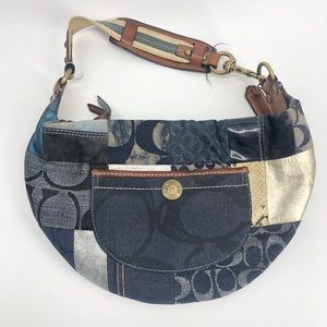 coach denim patchwork purse